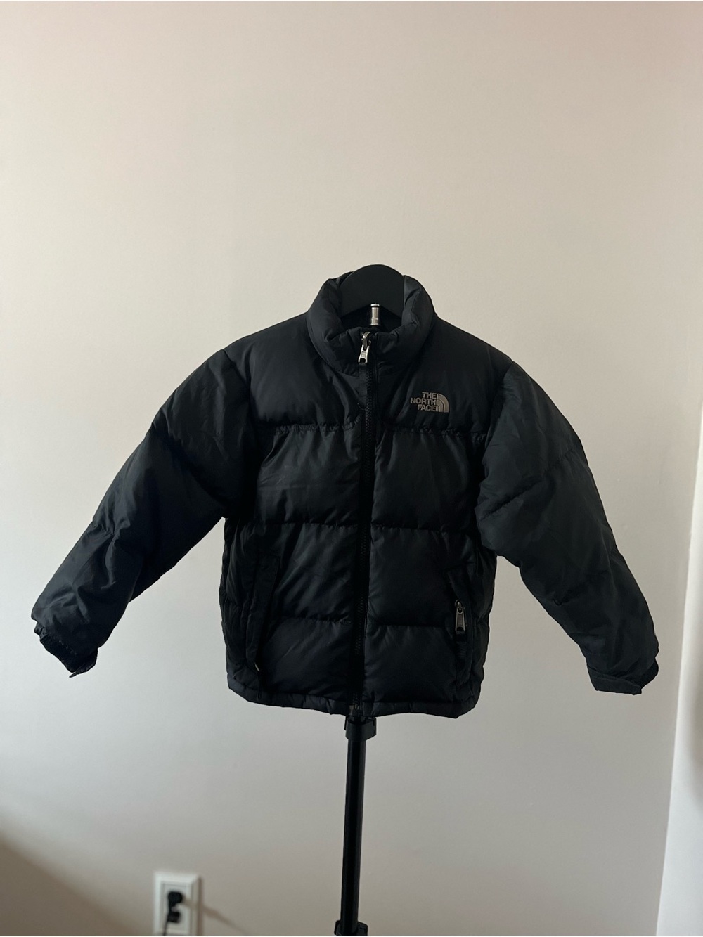 The North Face Black Jacket with Logo Patch